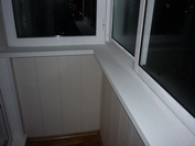 Балкон, отделка матовыми пвх панелями