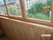 Отделка парапета балкона деревянной вагонкой